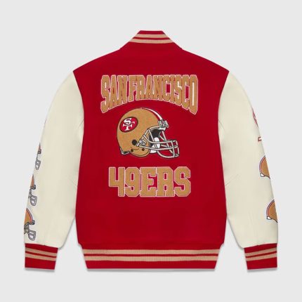 OVO San Francisco 49ers Varsity Jacket Red
