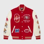 OVO San Francisco 49ers Varsity Jacket Red