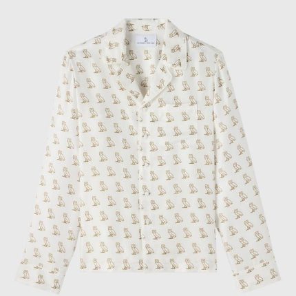 OVO Silk Pajama Shirt – White