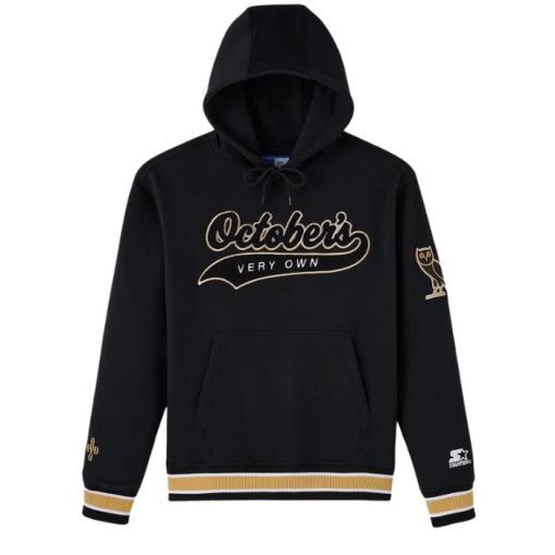 Ovo X Starter Script Hoodie Black Ovo X Starter Script Hoodie Black