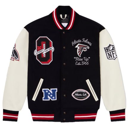 OVO x NFL Black Atlanta Varsity Jacket