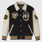 OVO x NHL Black Full-Snap Varsity Jacket