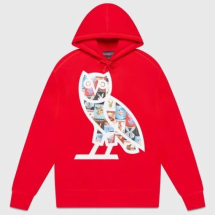 Ovo X Playboy Magazine Hoodie Red