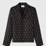 SILK PAJAMA SHIRT-BLACK