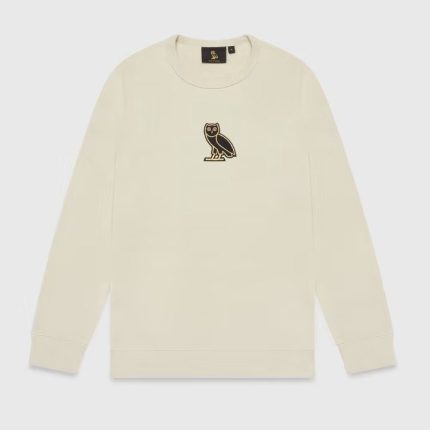 Classic Owl Crewneck Sweatshirt Sand