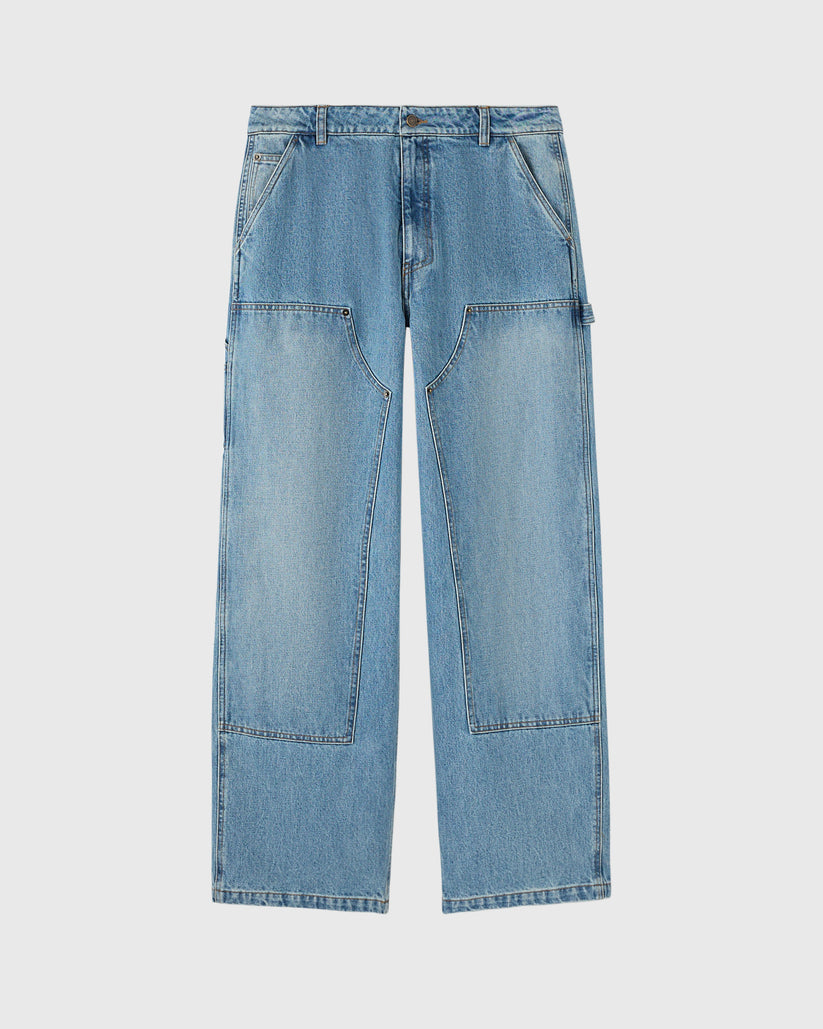 OVO Double Knee Jean - Washed Indigo (1) OVO Double Knee Jean - Washed Indigo