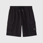 OVO Linen Ripstop Cargo Short - Black
