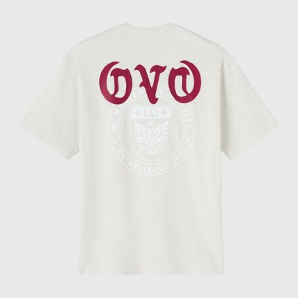 OVO McMaster University Heavy Weight Tee - Ash Heather Grey