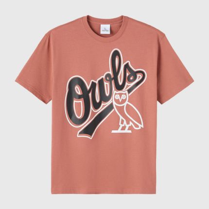 OVO Owls Ballpark Tee - Rosewood