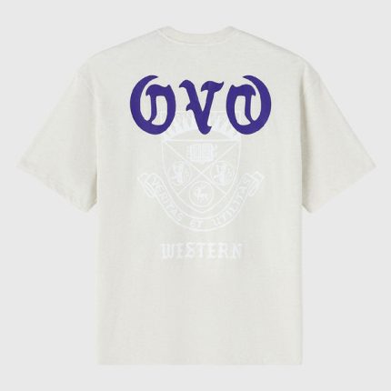 OVO Western University Heavy Weight Tee - Ash Heather Grey