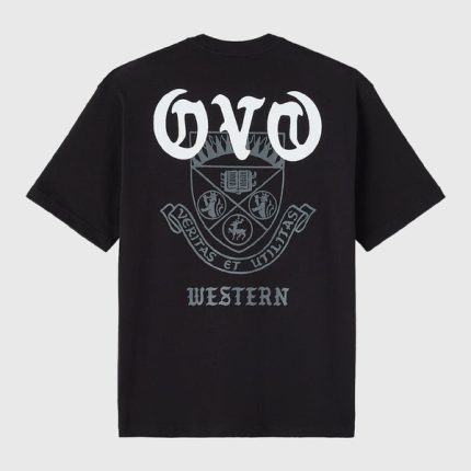 OVO Western University Heavy Weight Tee - Black