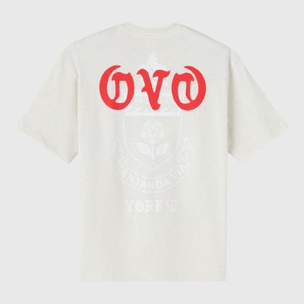 OVO York University Heavy Weight Tee - Ash Heather Grey
