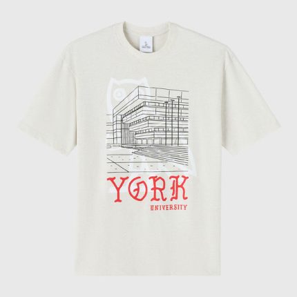 OVO York University Heavy Weight Tee - Ash Heather Grey