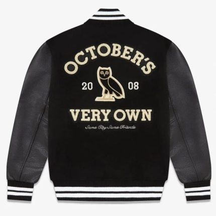 OVO x Collegiate Varsity Jacket Black