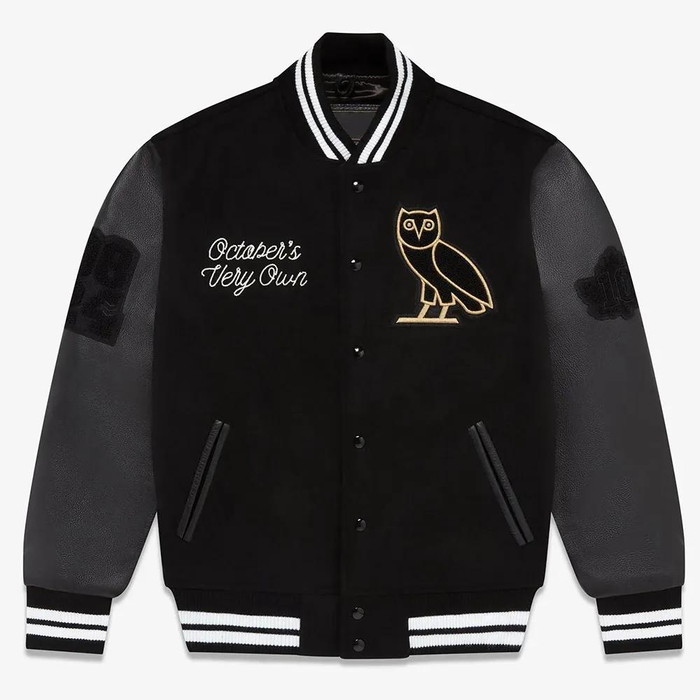 OVO x Collegiate Varsity Jacket Black OVO x Collegiate Varsity Jacket Black