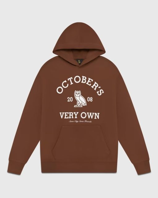 Ovo X Collegiate Hoodie Brown Ovo X Collegiate Hoodie Brown