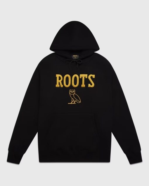 Ovo X Roots Athletics Owl Hoodie Black Ovo X Roots Athletics Owl Hoodie Black